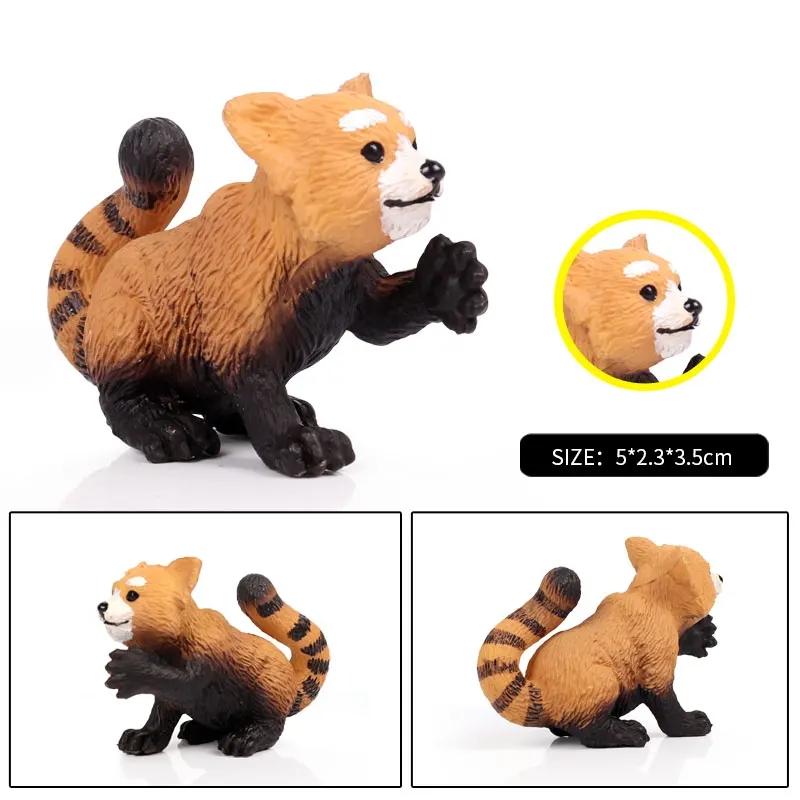 Oenux Симуляция Дикие Фигурки Черный Медведь Вомбат Енот Модель Фигурки Лесные Животные Игрушка Украшение Дома Детское Образование