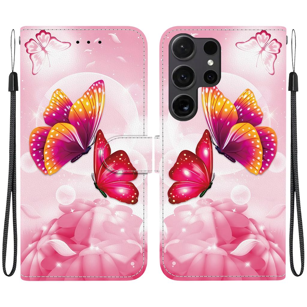 For Samsung Galaxy S26 Ultra Case Pattern Printing Leather Flip Wallet Phone Cover with Lanyard