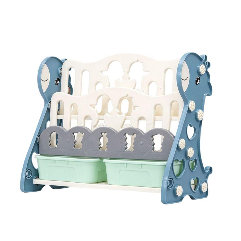 Adjustable Shelves Foldable Bookcase Large Capacity Toy Book Storage Cabinet Kindergarten