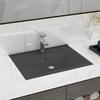 VidaXL Sink with Tap Hole Countertop Washbasin Toilet Hand Basin Bathroom Kitchen Home Interior Grey 147027