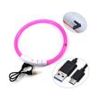 USB-C Rechargeable LED Dog Collar Glowing Pet Necklace Adjustable Waterproof Night Safety Collar