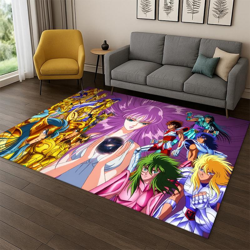 Ретро Ковер Мультяшный Saint Seiya для Игровой Комнаты, Спальни, Гостиной, Дивана, Домашнего Декора, Детский Коврик Нескользящий Пол