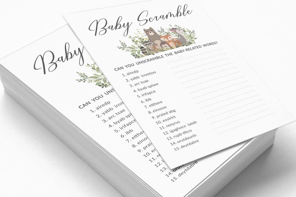 Inkdotpot Листья и Животные Набор Игр для Детского Праздника 50 Штук BabyA  AlphabetA  ABCA  Игра Гендерно Нейтральная Вечеринка