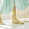 Прозрачные блестящие носки с цветочным узором fashion socks rssw026