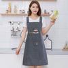 Stripe Design Cotton Apron Sleeveless Cooking Apron Two Front Pockets Women Apron  Coffee House