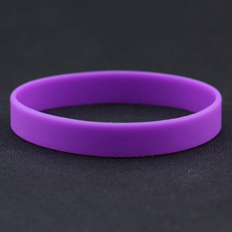 New Fashion Trendy Silicone Rubber Wristband Flexible Wrist Band Cuff Bracelet Bangle 1Pcs
