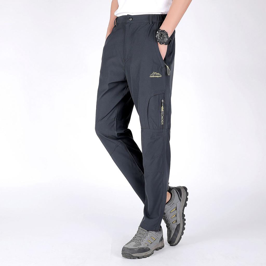 Men Hiking Pants Fishing Trousers Trekking Quick Dry Outdoor Travel Elastic Sports Pants Fabric Cycling Camping Clothing