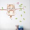 Lovely Kitten On Tree Branch Wall Stickers Home Diy Cartoon Cat Animals Mural Kids Room PVC Decals