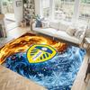 Футбольный дизайн Leeds United Хрустальный бархатный ковер Уютный Не?Нескользящий ковер с принтом для спальни, гостиной, прихожей