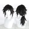 HAIRJOY Синтетический парик Томиока Гию Косплей Парик Короткие Черные Парики Розовая Сетка