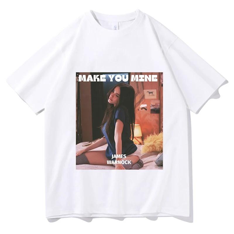 2026 Мэдисон Бир Make You Mine Футболка Модная Унисекс Короткий Рукав Одежда Эстетичная Мода Графическая Хип-хоп Парная Футболка