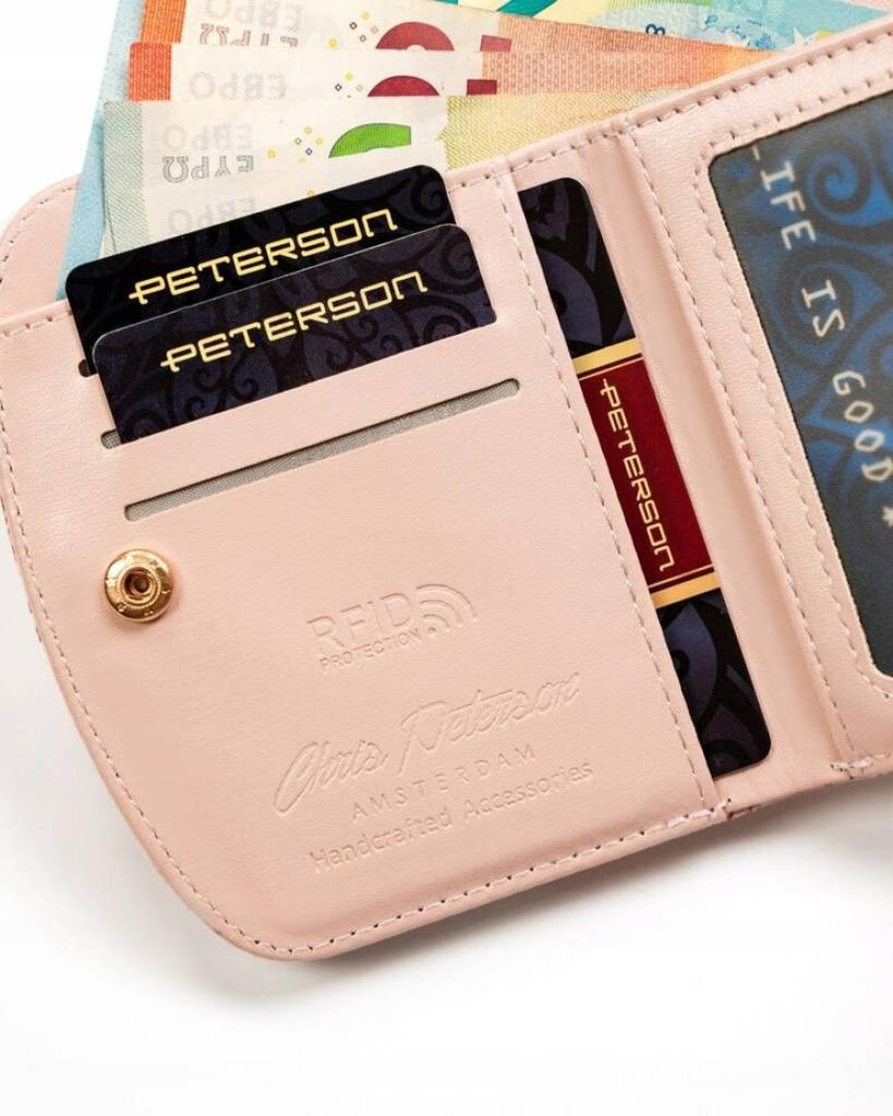 Small women's wallet made of eco-leather - Peterson