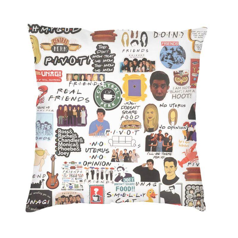 Friends Classic TV Show Cushion Cover Doublesided Print Throw Pillow Case for Sofa Custom Pillowcase Decoration
