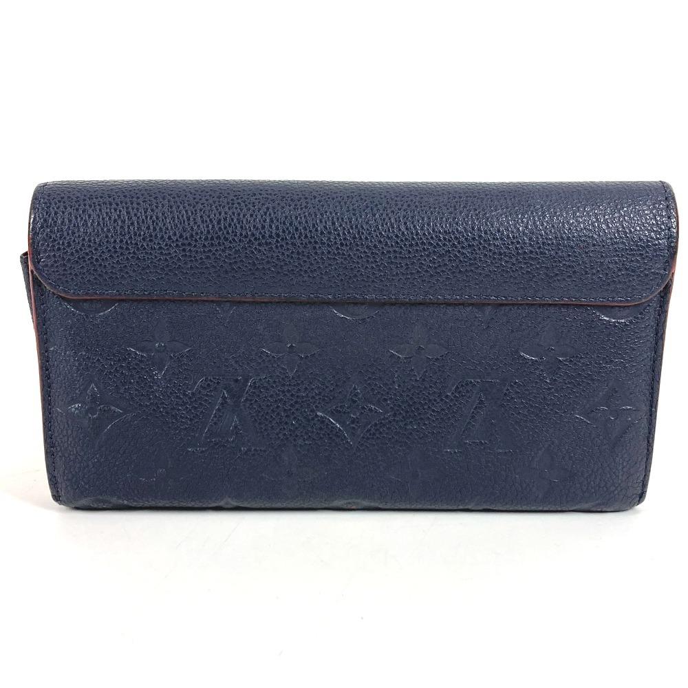 Louis Vuitton M62127 MonogramEmpreinte Portefeuille Ponneuf Long Wallet Navy/Red