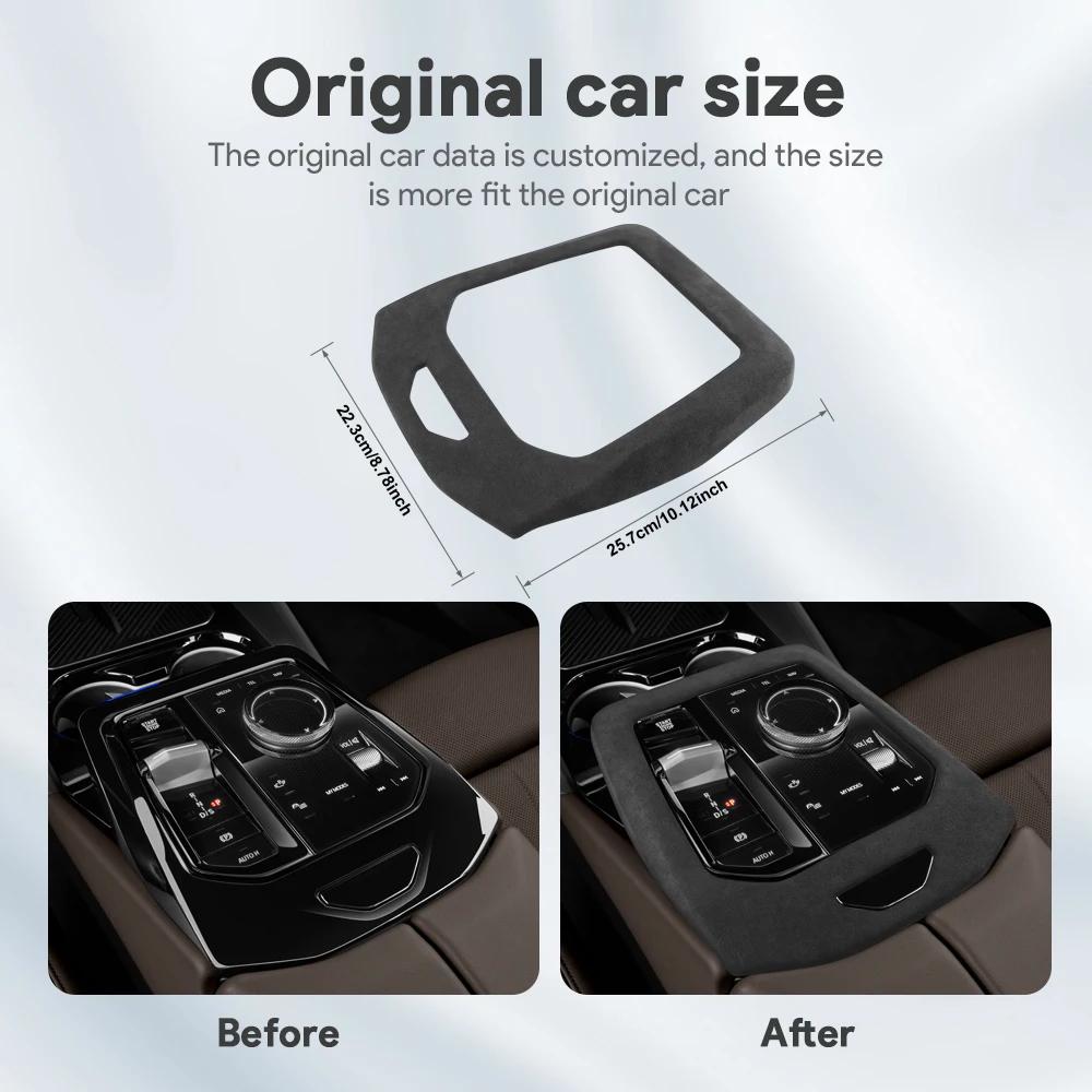 Gear Shift Collar for BMW 5 Series 2024 G60 Central Control Panel Suede Anti Scratch Cover