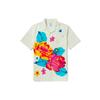 Floral Print Casual Short Sleeve Shirt Unisex Tops Beige VN0A5FOP7VJ