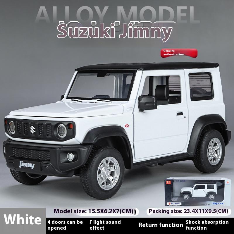 1:24 Suzuki Jimny Off Road SUV Alloy Diecast Модель автомобиля Звук и Свет Коллекция Дисплей Хобби Украшения Подарки Для Парня