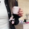 Корейский розовый цветочный защитный чехол для AirPods 1 /1 pro1 беспроводной bluetooth 1/1 поколения чехол для наушников брелок