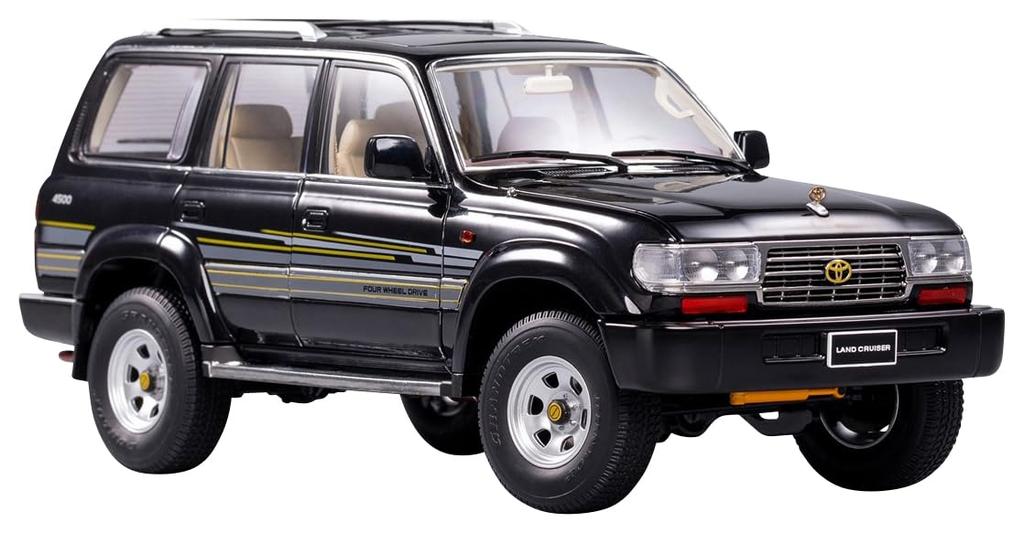 KENGFAI Toyota Land Cruiser LC80 Black Finished Product 1/18 VX-RL