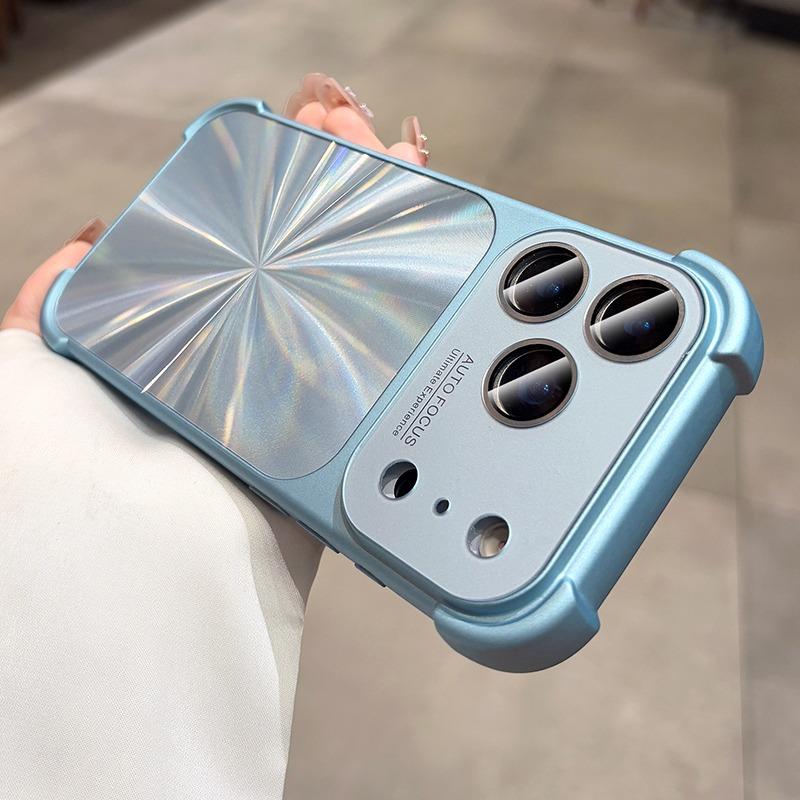 New 6D Colorful Laser Aurora Hard PC Case For For Iphone 17 16 1 14 13 Pro Max Air Soft Bumper Shockproof Glass Camera Cover