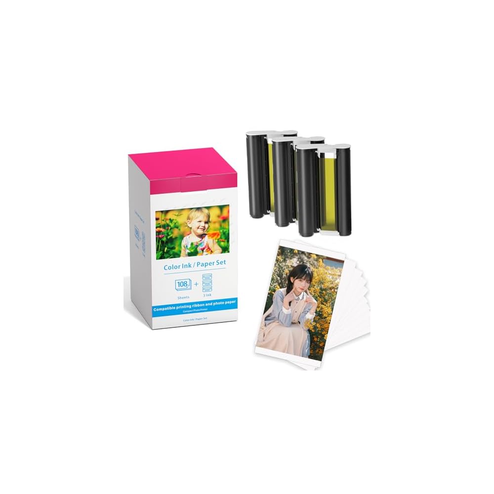 Compatible Canon Selphy CP1500 Ink and Paper Set KL-36IP 3-Pack