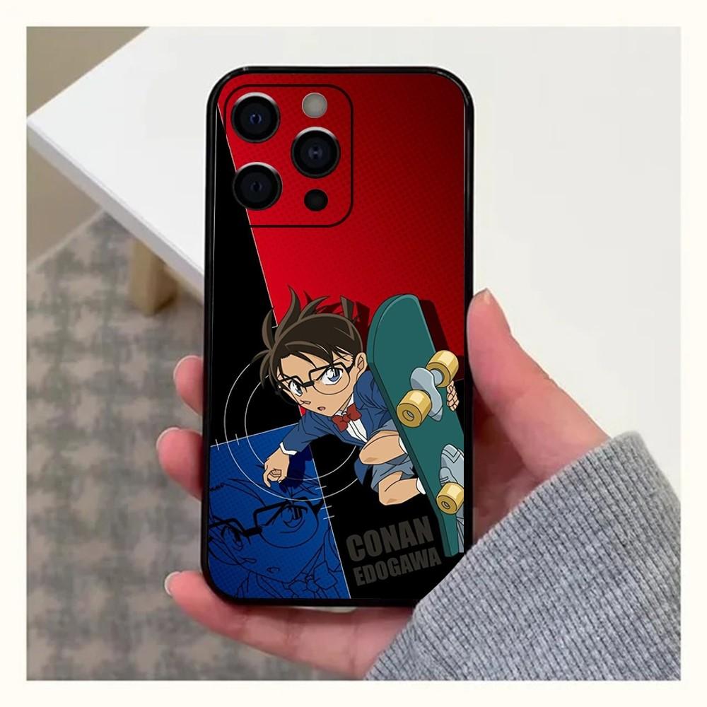Чехол для телефона Аниме Детектив Конан Для Apple iPhone 15,14,13,12,11,Pro,X,XS,Max,XR,Plus,Mini Мягкий черный чехол