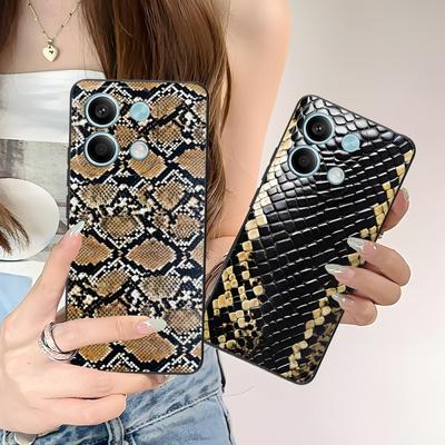 Чехол для мобильного телефона с текстурой змеи для POCO M7 M6 M5 M4 M3 X7 X6 X5 X4 X3 Pro GT 5G Цветная печать Защитный Красивый Чехол Люкс