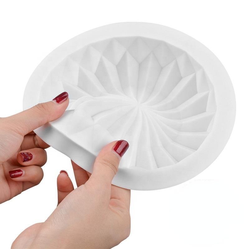 Кружевной мусс, силиконовая форма для торта, алмазная кружевная круглая форма для торта, сделай сам, аксессуары для выпечки, поднос для духовки, многоразовые инструменты