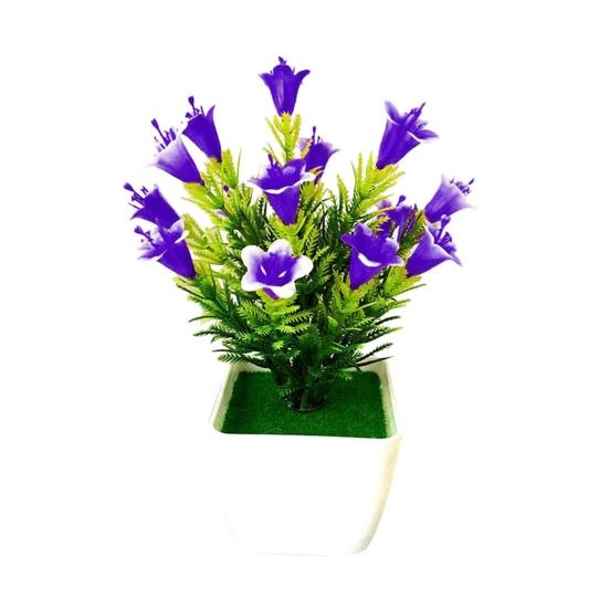 Прекрасный искусственный цветок в горшке, изысканная яркая имитация