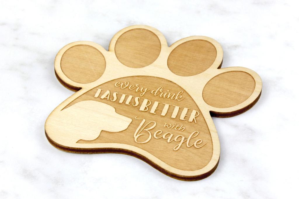 Beagle – Mug coaster, engraved coaster with dog | Art-Dog