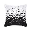 Nordic Black and White Halloween Cushion Letters Ghost Peach Skin Cushion Cartoon Home Cushion Cover