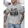 Hello 2024 Men's Brand T-shirts Funny Happy New Year 2024 Graphic Hip Hop Women Men Tshirts Streetwear Ulzzang Harajuku T-Shirt