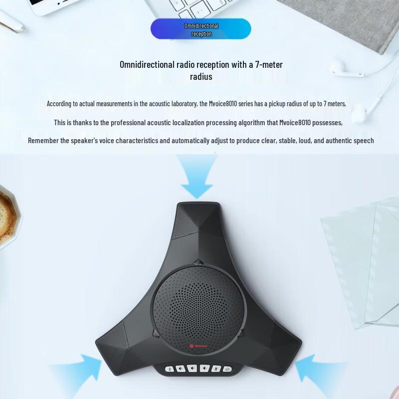 Всенаправленный конференц-микрофон Meeteasy Mvoice 8010EX-W (Китайская версия)