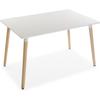 Table À Manger - VERSA - Meera - Bois - Blanc - 73 X 80 X 120 Cm