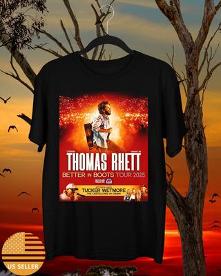 Thomas Rhett Better In Boots Tour Black Cotton T Shirt Size S-5XL Unisex T-Shirt