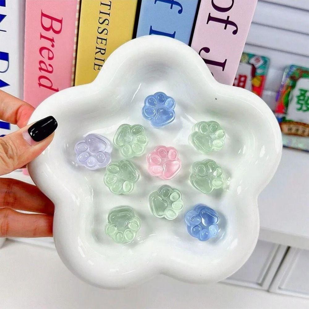 10pcs TPR Decompression Toy Stick-slip Cat's Paw Pinch Toy New Mini Cat's Paw Squeeze
