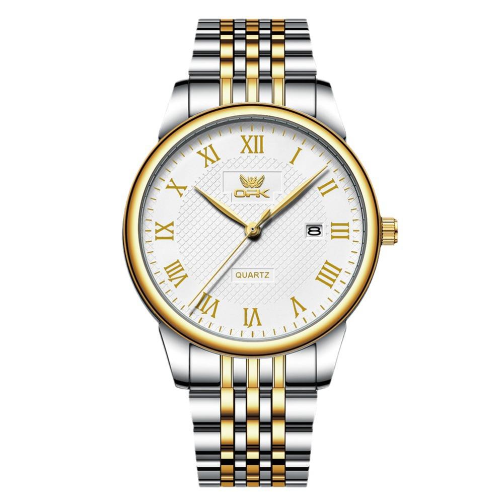 OPK Мужские часы Настоящие Высококлассные Деловые Мужские Кварцевые Часы Мужские Часы Круглые Парные Часы Мужские
