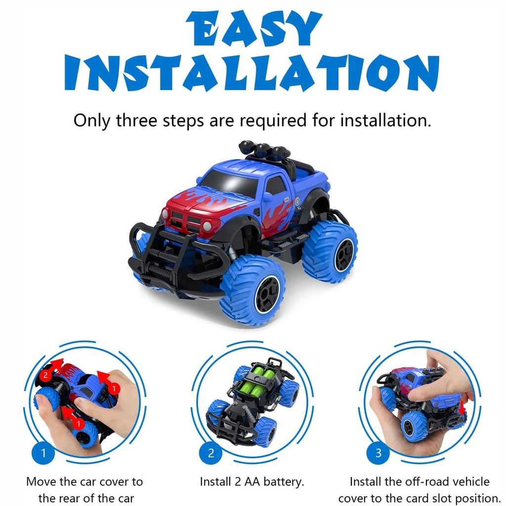 Игрушки для малышей для мальчиков 4-5 лет, радиоуправляемая машинка, грузовики с дистанционным управлением для детей 3-4 лет, подарки на день рождения, игрушки для дошкольников, автомобили RWD, масштаб 1/43