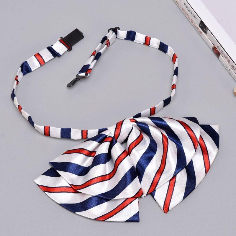 Деловой наряд Двухслойная бабочка для женщин из полиэстера с застежкой на пуговицах