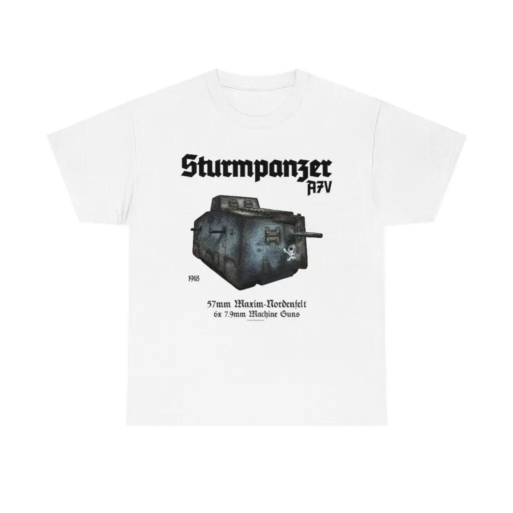 WWI German Army Panzer Sturmpanzerwagen A7V Tank TShirt 100 Cotton ONeck Short Sleeve Summer Casual Mens Tshirt Streetwear