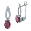 Серебряные серьги с натуральным рубином (1972762)