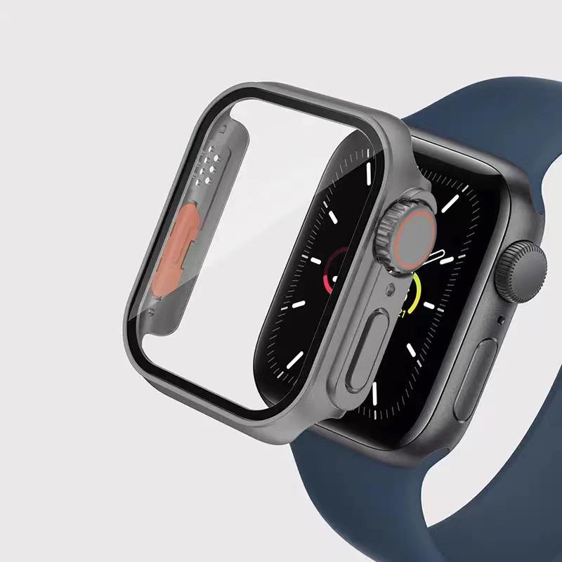 Ультратонкий защитный чехол от царапин для Apple iWatch S10 со встроенной закаленной пленкой