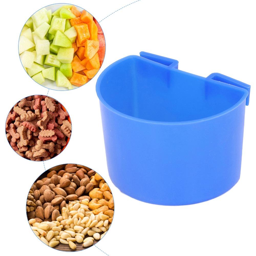 20Pcs Plastic Birdcage Feeder Blue Parrot Water Bowl Bird Feeding Cup Small Birds Feeding