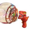 Handheld Electric Bubble Machine Featuring Fan-Powered Dinosaur Design