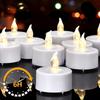 24pcs Flameless Led Tea Lights with Timer 6 Hours On and 18 Hours Off In 24 Hours Cycle Automatically Flickering Candles Light