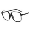 Big Size Eye Glasses Frames Women Square Shape Blue Light Blocking Glasses Women Fashion Trendy Decorative Glass
