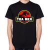 Tea Rex T-Shirt Jurrasic Parody Dinosaur Mens Ladies Unisex Tee Top