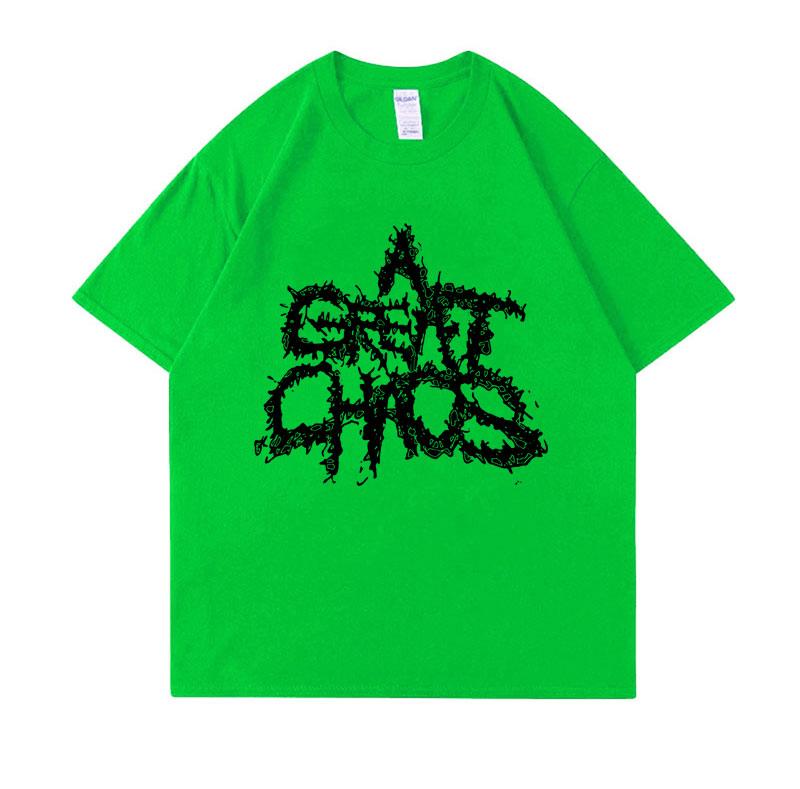 Ken Carson A Great Chaos Spellout Graphic Tshirt Unisexs Clothing Vintage Hip Hop Tee Shirt Unisex 100 Cotton T Shirt Streetwear
