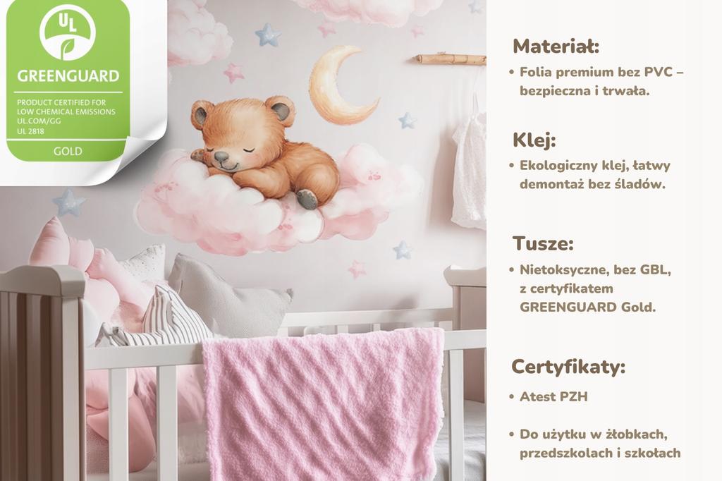 Wall Stickers Teddy Bear Clouds Moon Stars Children'S Room