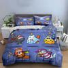 Halloween-Themed Cat Patterns Bedding Duvet Cover Set Duvet Cover Pillowcases  (1*Duvet Cover 2*Pillowcases, without duvet insert)